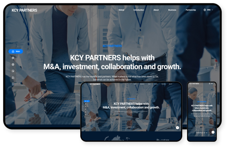 디자인펀치 제작 - KCY PARTNERS Responsive Web/App, Landing Page 상세 디자인 (모바일)